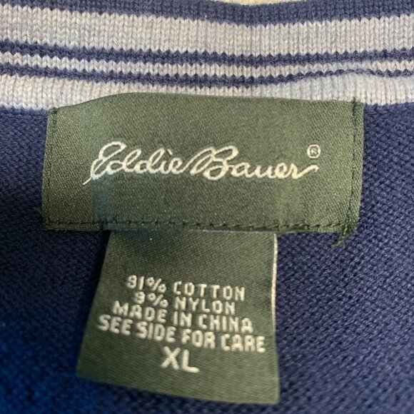 Eddie Bauer Navy Blue Men's Pullover Sweater Vest XL - Picture 4 of 9